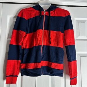 PINK Victoria's Secret Red and Navy Striped Jacket